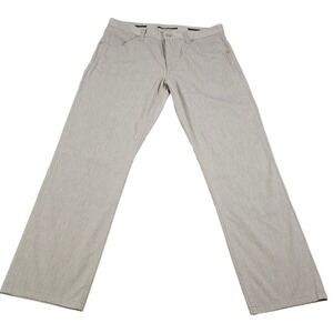 Alberto Modern Fit Pants Mens 35 Stone Light Summer Print 5007 1915-925 Gray
